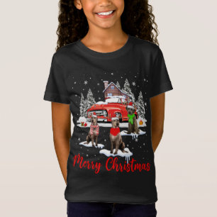Camiseta Feliz Navidad Santa Reindeer Lobo Irlandés con