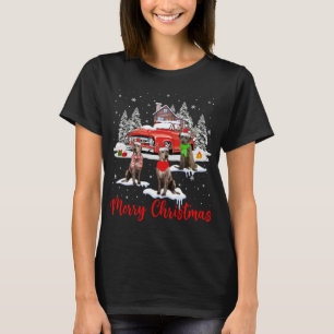 Camiseta Feliz Navidad Santa Reindeer Lobo Irlandés con