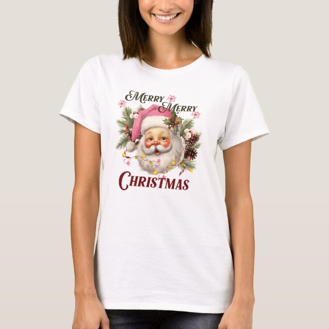 Camiseta Feliz Navidad - Santa Rosa (Anverso)
