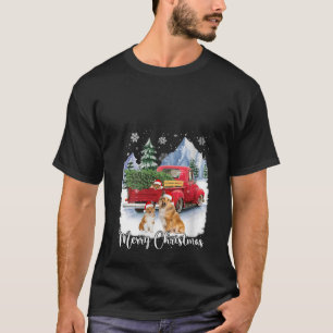 Camiseta Feliz Navidad Santa Shetland Sheepdog Red Truck