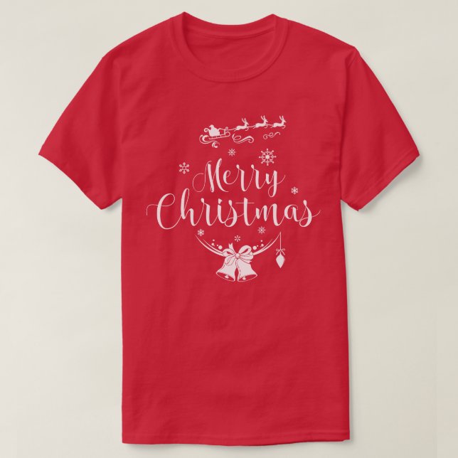 Camiseta Feliz Navidad Santa TShirt (Diseño del anverso)