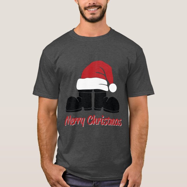 Camiseta Feliz Navidad Sants Gorra y boots (Anverso)