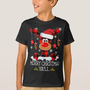 Camiseta Feliz Navidad Serás reno rojo búfalo
