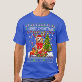 Camiseta Feliz Navidad Shih Tzu Santa Xmas Árbol Ilumina Ug