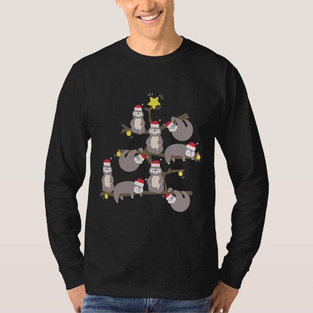 Camiseta Feliz Navidad Slots Árbol de Navidad Santa Hat Mer (Anverso)