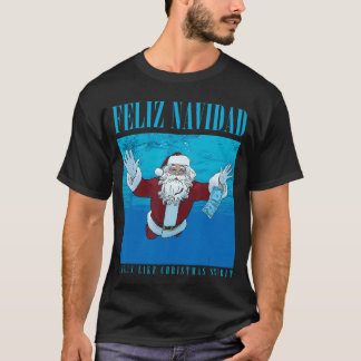 Camiseta feliz navidad smells like christmas spirit friend