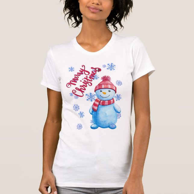 Camiseta Feliz Navidad Snowman (Anverso)