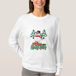 Camiseta Feliz Navidad Snowman