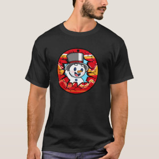 Camiseta Feliz Navidad Snowman gráfico invierno navideño na