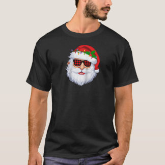 Camiseta Feliz Navidad Snowman Sunglass Navidad Santa Claus