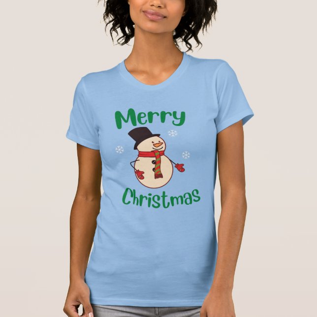 Camiseta Feliz Navidad Snowman T-Shirt (Anverso)