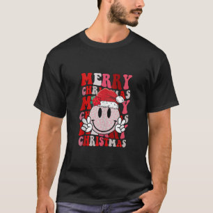Camiseta Feliz navidad sonrisa cara a Santa Claus Gorra Gro