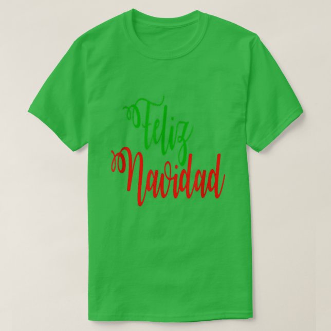 Camiseta Feliz Navidad Spanish Merry Christmas 2021 Funny F (Diseño del anverso)