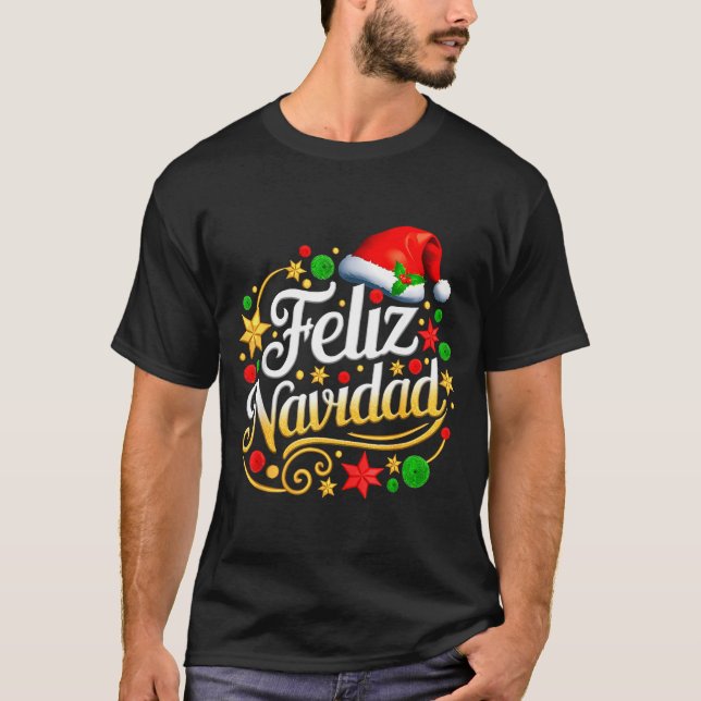 Camiseta Feliz Navidad Spanish Mexican Christmas Xmas Holid (Anverso)