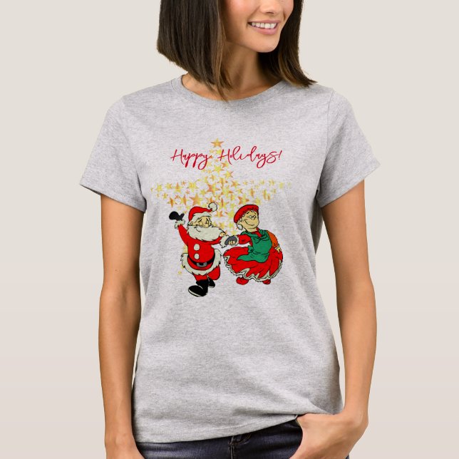 Camiseta Feliz Navidad Sr. y Sra. Claus (Anverso)