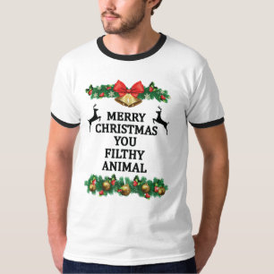 Camiseta Feliz Navidad, sucio animal