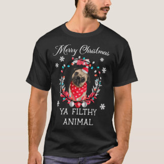 Camiseta Feliz Navidad, sucio animal - Divertida Navidad