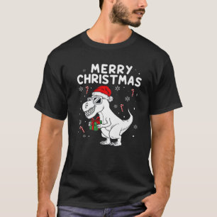Camiseta Feliz Navidad T Rex Dinosaur Funny Niños Fam