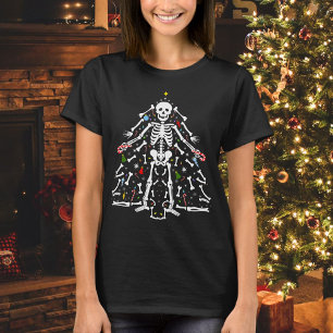 Camiseta Feliz Navidad Técnico de Rayos X Navidad Árbol Esq