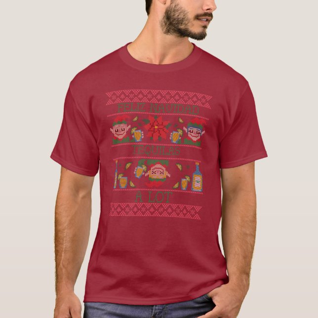 Camiseta Feliz Navidad Tequilas a mucho (Anverso)