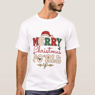 Camiseta Feliz Navidad Todo Sombrero de Santa Relámpagos Es