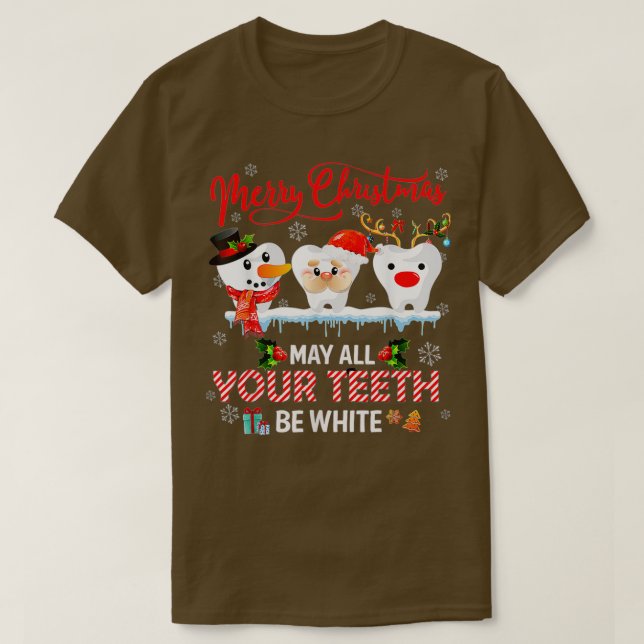 Camiseta Feliz Navidad, todo tu ser blanco dental (Diseño del anverso)