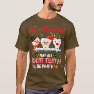 Camiseta Feliz Navidad, todo tu ser blanco dental