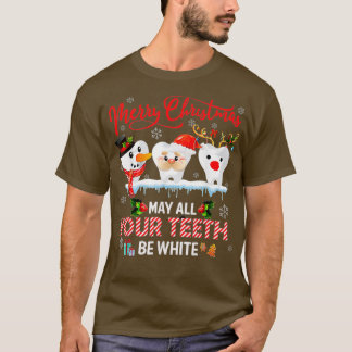 Camiseta Feliz Navidad, todo tu ser blanco dental