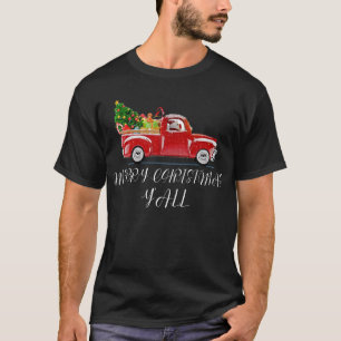 Camiseta feliz navidad todos los camiones rojos divertidos