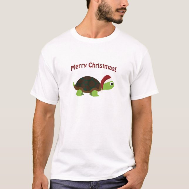 Camiseta ¡Feliz Navidad! Tortuga de Santa (Anverso)