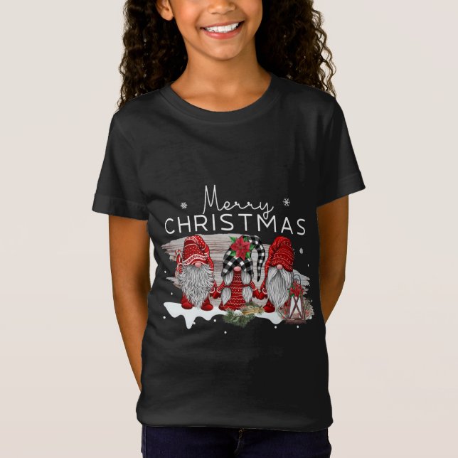 Camiseta Feliz Navidad, Tres Gnomis En Búfalo, Jugó A Chris (Anverso)