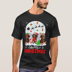 Camiseta Feliz Navidad Tres Reyes de Santa Elf Dachshund