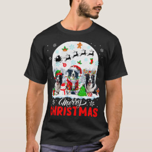 Camiseta Feliz Navidad Tres Santa Elfo Reno Frontera