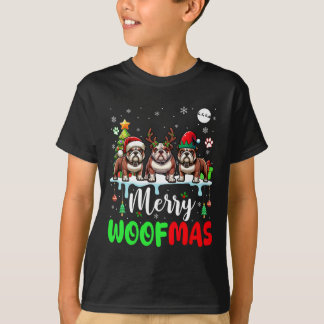 Camiseta Feliz navidad tres toros de elfo de renos de Santa