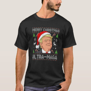 Camiseta Feliz Navidad Ultra Maga Pro Trump 2024 Ugly Swe
