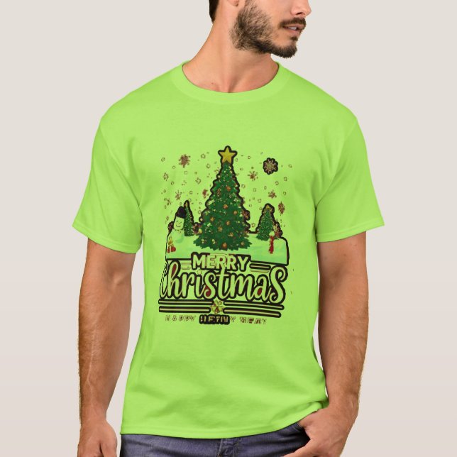Camiseta "Feliz Navidad: Un espectáculo festivo de moda" (Anverso)