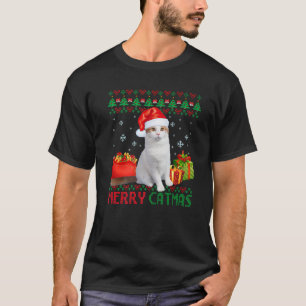 Camiseta Feliz Navidad, un gato, Navidades feos, Van Mom Da