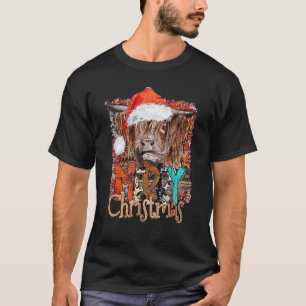 Camiseta Feliz Navidad Vaca Highland Mooey