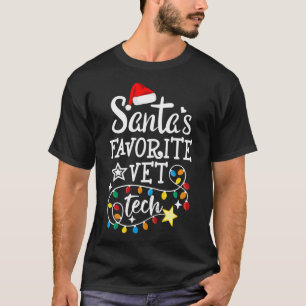 Camiseta Feliz navidad veterinaria técnico favorito de Sant