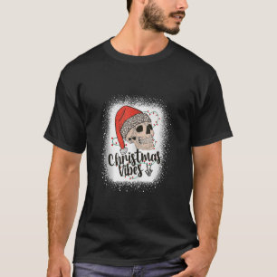Camiseta Feliz Navidad Vibe Paz Mano Skull Leopardo Sant