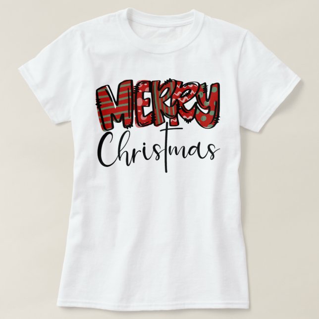Camiseta Feliz Navidad vibraciones Mama cruza cristiana Muj (Diseño del anverso)