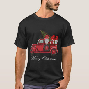 Camiseta Feliz Navidad Vintage Camión Rojo Gnomes con Chris