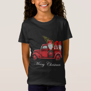 Camiseta Feliz Navidad Vintage Camión Rojo Gnomes con Chris