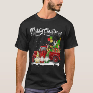 Camiseta Feliz Navidad Vintage Red Truck Gnomes
