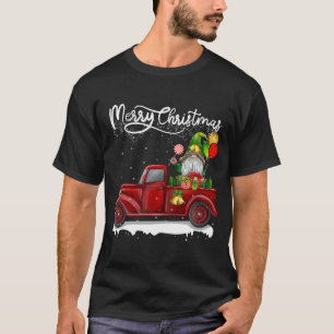 Camiseta Feliz Navidad Vintage Red Truck Gnomes
