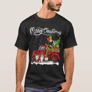 Camiseta Feliz Navidad Vintage Red Truck Gnomes