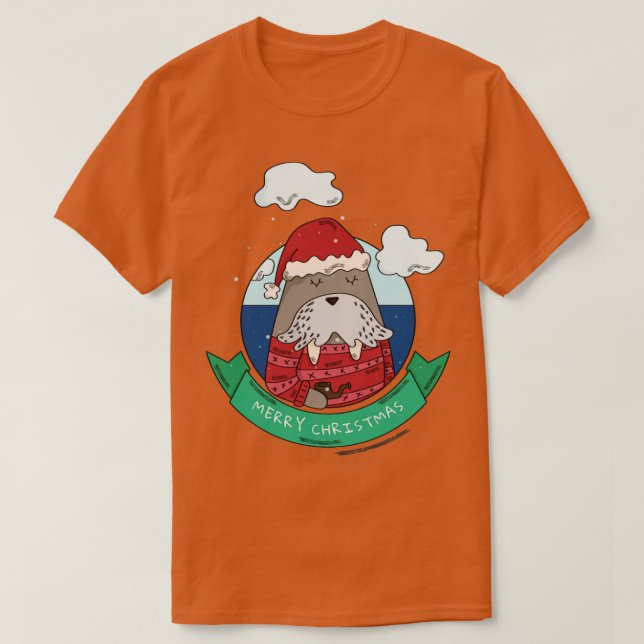 Camiseta Feliz Navidad Walrus (Diseño del anverso)