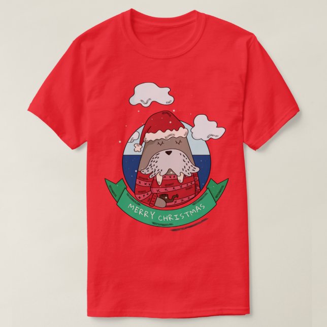 Camiseta Feliz Navidad Walrus (Diseño del anverso)