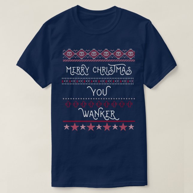 Camiseta Feliz Navidad Wanker Ofensiva Graciosa Navidad Ho (Diseño del anverso)