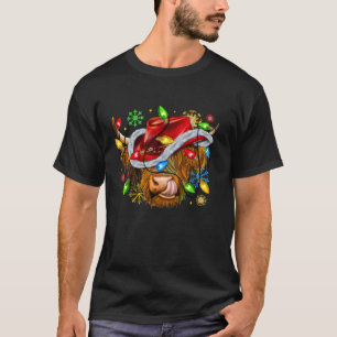 Camiseta Feliz Navidad Western Cuate Highland Cow Navidad S